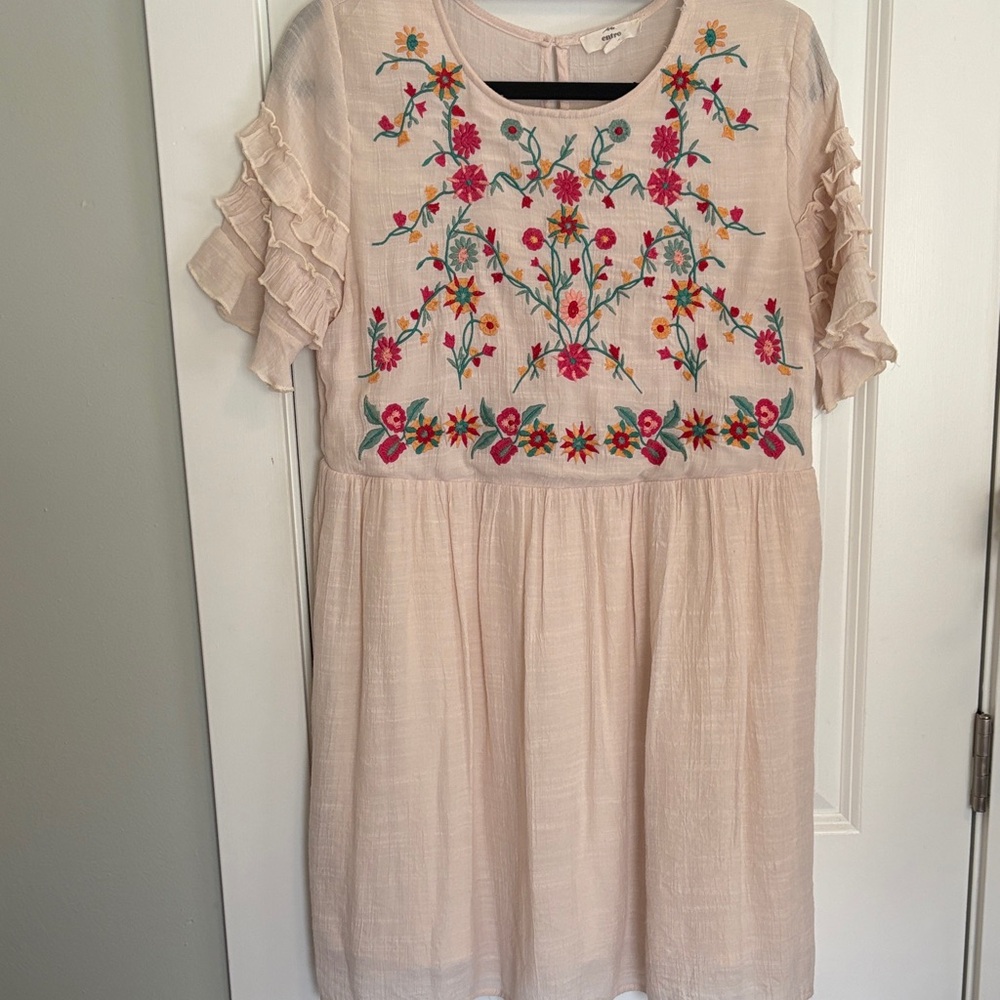 Entro Floral Embroidered Dress